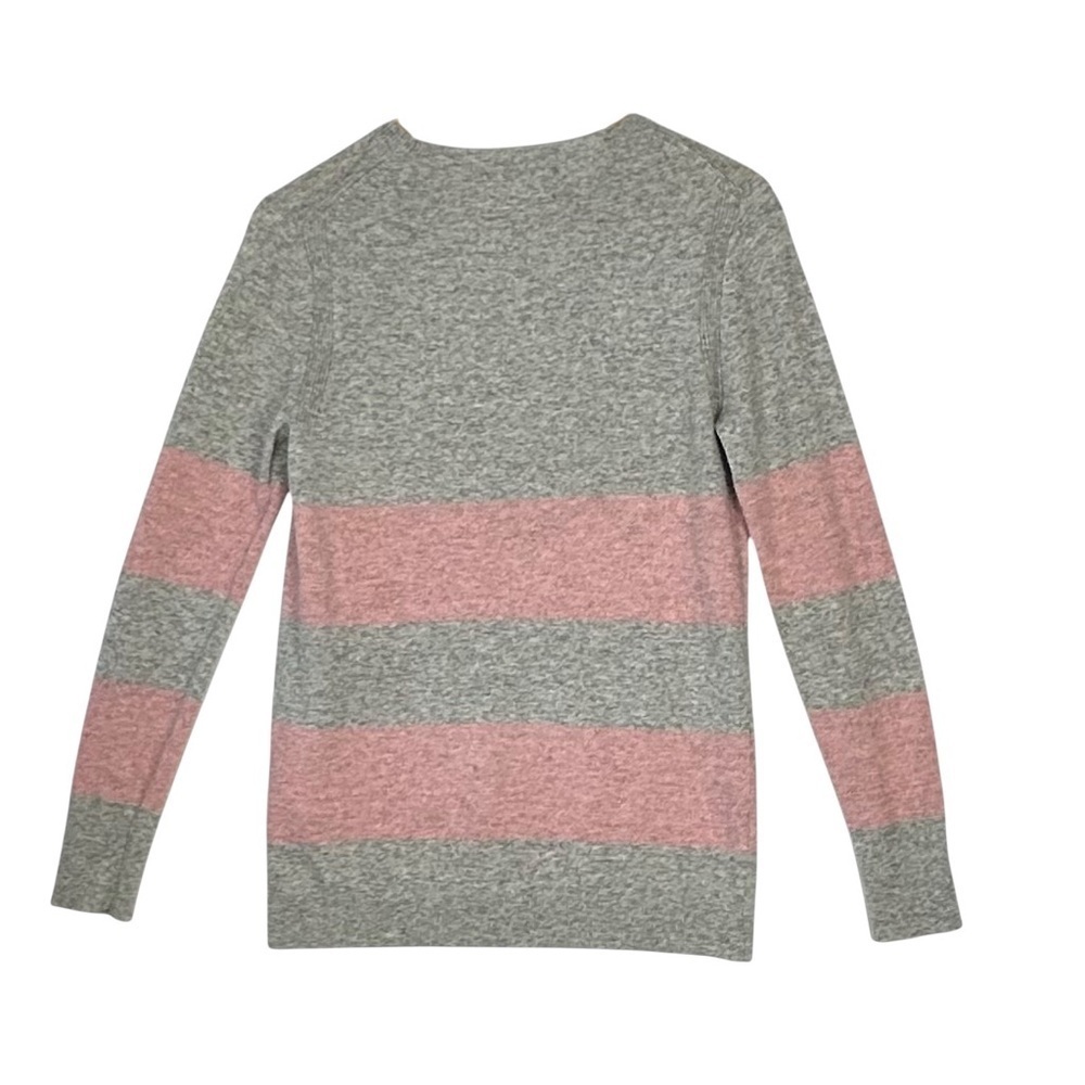 Banana Republic Filpucci Italian Extra Fine Merino Wool Pink Grey Sweater S - Picture 2 of 7